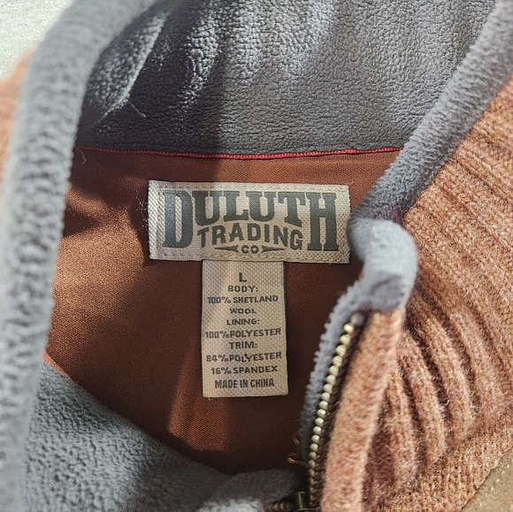 Duluth Trading Shetland Wool Sweater Jacket Men’s Large - Picture 3 of 8